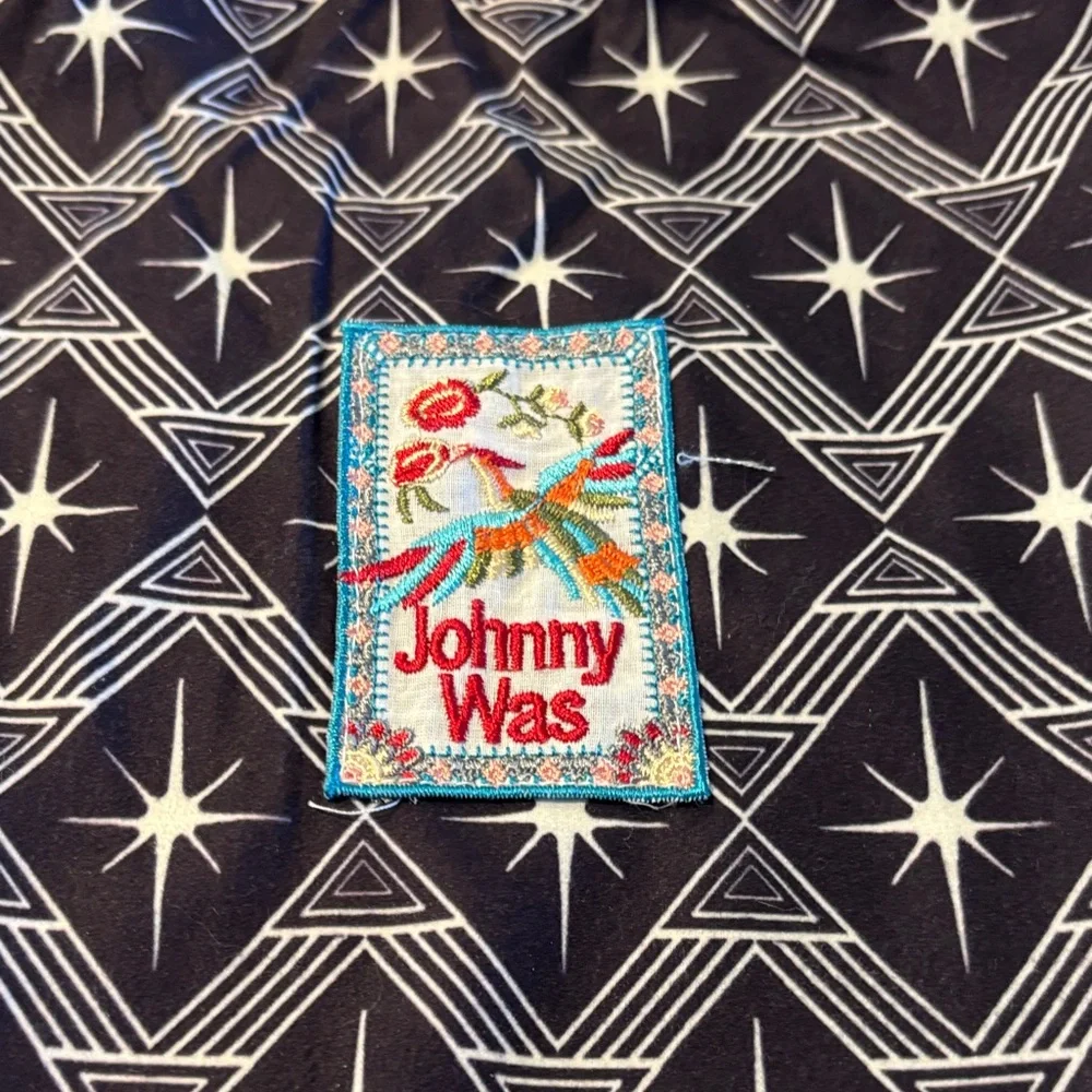 Johnny Was Blue and Black Reversible Pool/ Beach Towel with Travel Pouch